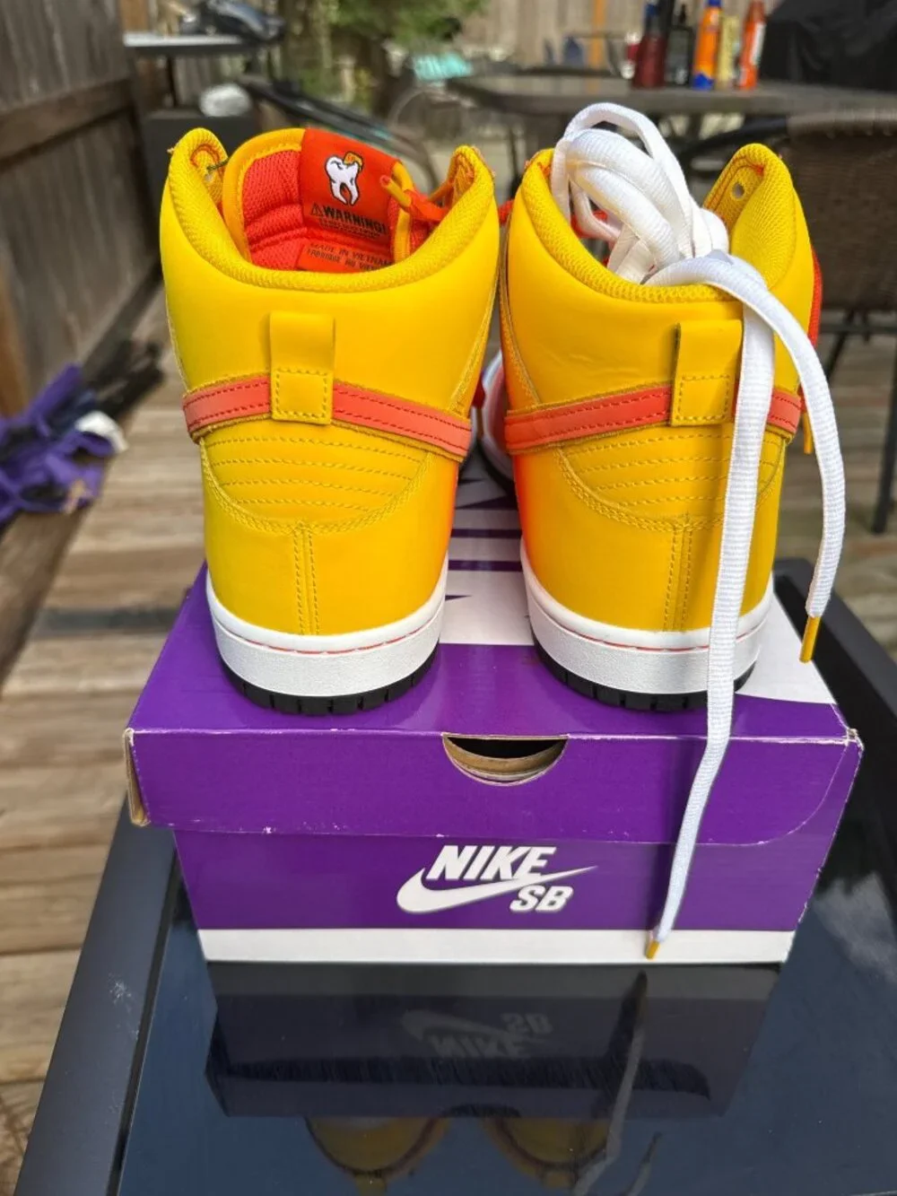 Nike SB Dunk High Pro Amarillo/Orange Gradient Mens Sneakers - Size 11.5 US - Ne